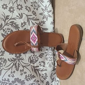 American Eagle Beaded Sandals